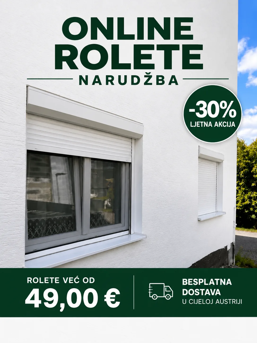 Rolete po mjeri bez montaže Rolete bez montaže po mjeri s dostavom u Hrvatskoj